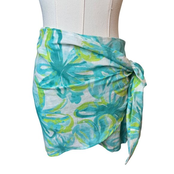 2/$30 NWT Zara Medium Tropical Print Sarong Wrap Mini Skirt - Picture 1 of 11